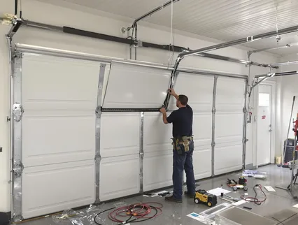 Garage Door Section Replacement in Bristol