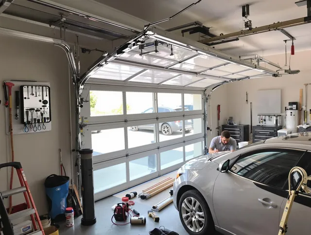 Garage door noise reduction service by Bristol Garage Door Repair in Bristol
