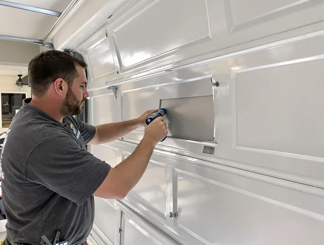 Garage door panel repair by Bristol Garage Door Repair in Bristol